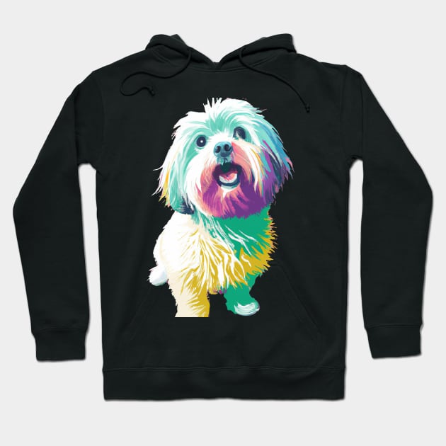 Coton de Tulear Pop Art - Dog Lover Gifts Hoodie by PawPopArt